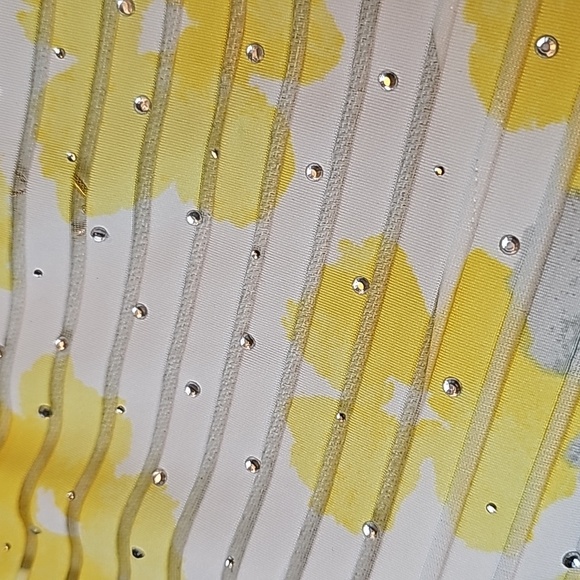 NEW RUBY RD SHEER LINED YELLOW & GREEN FLORAL PULLOVER BLOUSE - Picture 6 of 13